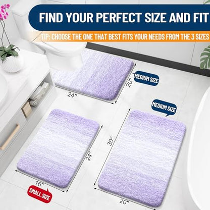 OLANLY Bathroom Runner Rug 47x17, Extra Soft Absorbent Microfiber Bath Rugs - Image 2