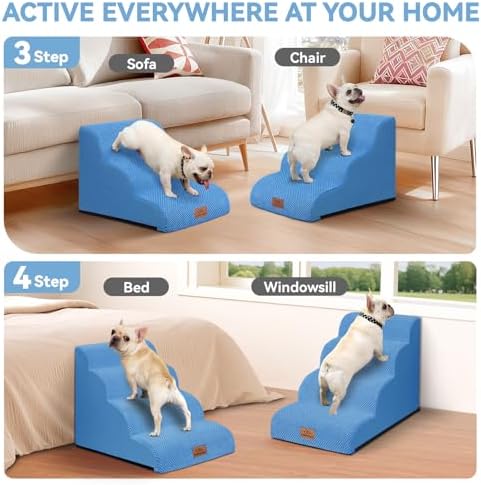 Zerbuger Dog Ramp and Stairs for Bed, Nonslip Cover - Image 3
