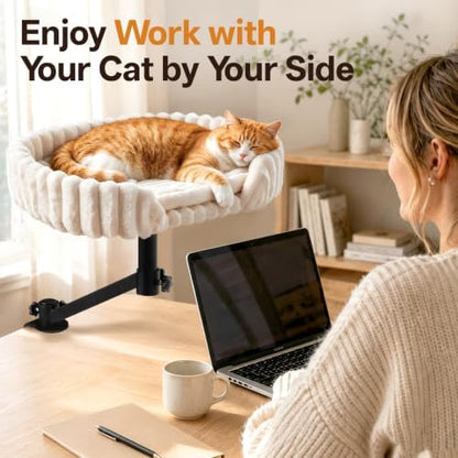 Cat Desk Bed, 360° Rotatable Cat Hammock - Image 6