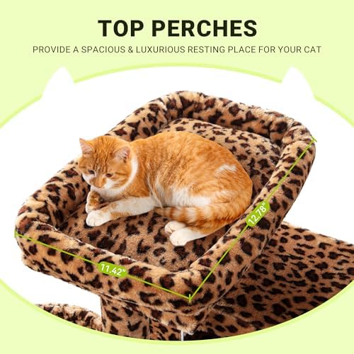 Allewie 64 Inches Cat Tree Tower/Multi-Level Activity Center - Image 4
