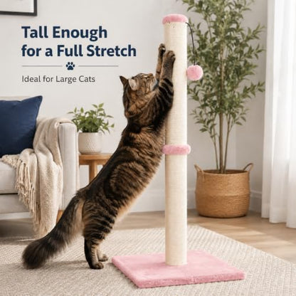 Dimaka Tall Cat Scratching Post, Claw Scratcher - Image 4
