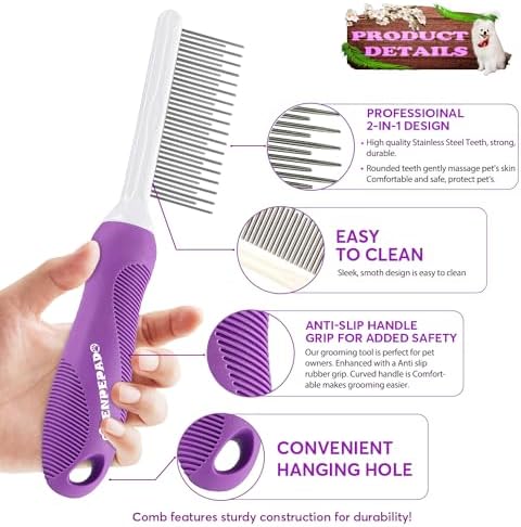 GENPEPADO Grooming Comb for Dogs and Cats - Image 2