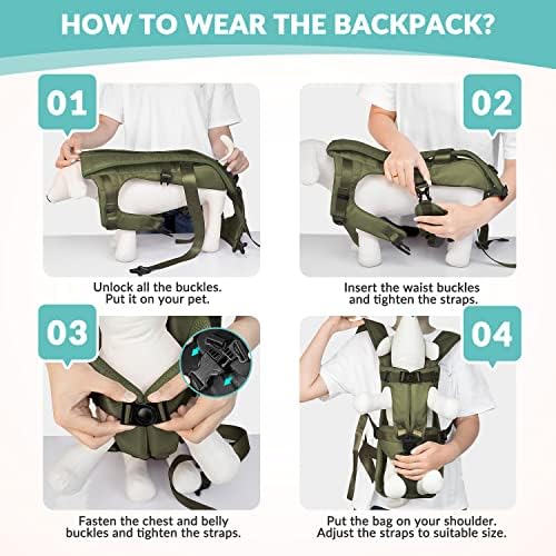 Lukovee Dog Backpack Carrier, Adjustable Front Carrier - Image 6