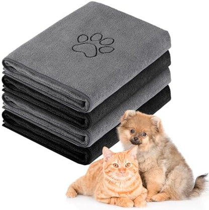Chumia 4 Pcs Dog Towels for Drying, 16 x 32 Inch by Chumia