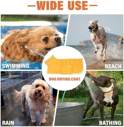 Dog Robe - Fast Drying Towel - Microfiber Super Absorbent Pet Bathrobe - Image 5