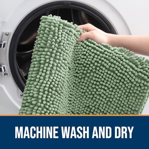 OLANLY Dog Door Mat for Muddy Paws 50x30, Super Absorbent Chenille Mud Mat - Image 5