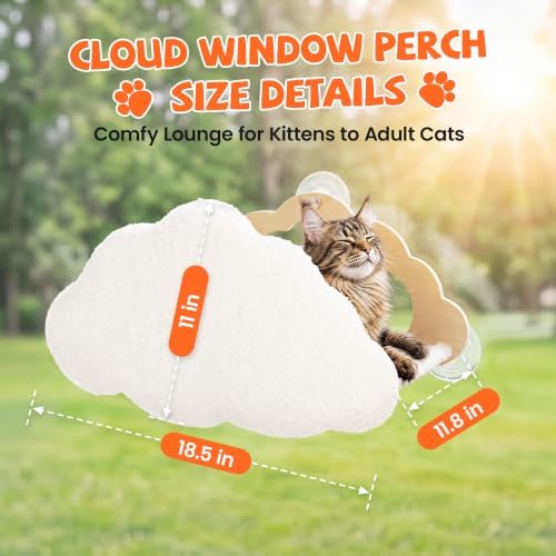 Cat Window Perch Cloud Shape, Large Cat Hammock Bed Washable - Image 2