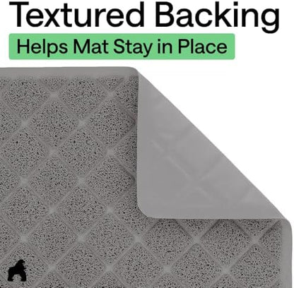 GORILLA GRIP Cat Litter Box Mat, Coiled Mesh Trapping Mats, 24x17 Gray - Image 4