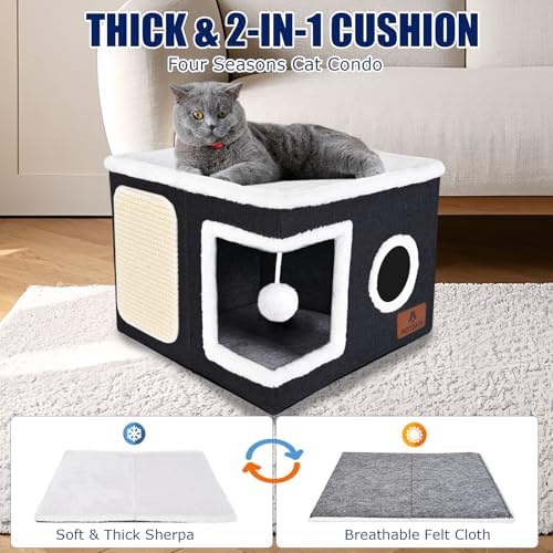 Cat Beds for Indoor Cats, Large Cat Cave Bed - Image 6