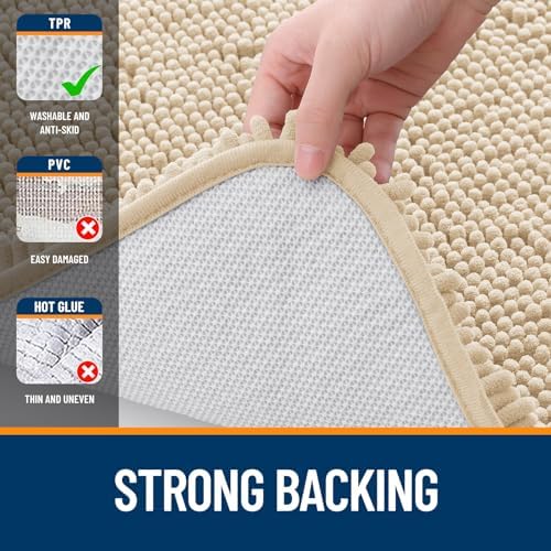 OLANLY Bathroom Runner Rugs 70x24, Extra Soft Absorbent Chenille Bath Rugs - Image 6