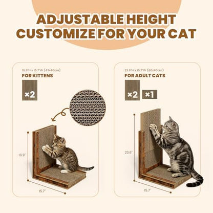 Deluxe Replaceable Cardboard Cat Scratcher, Easy Assembly & 3-Second Swap - Image 5