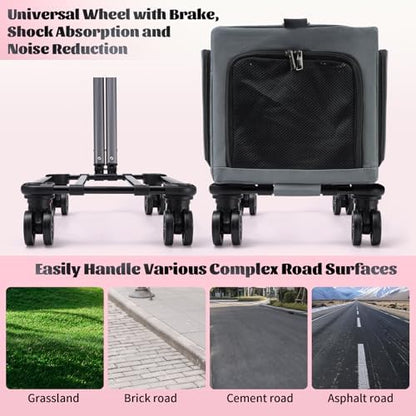 3-Sided Expandable Rolling Pet Carrier - Image 6