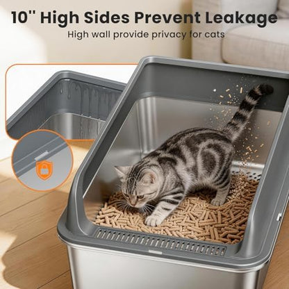 Stainless Steel Sifting Litter Box - Image 4