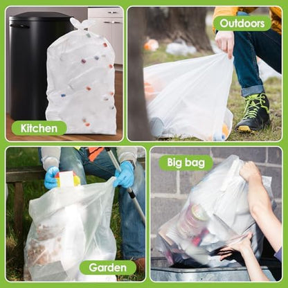 Teivio Large Clear Trash Bags 55-60 Gallon 75 Count 50+ Gal Garbage Bags - Image 5