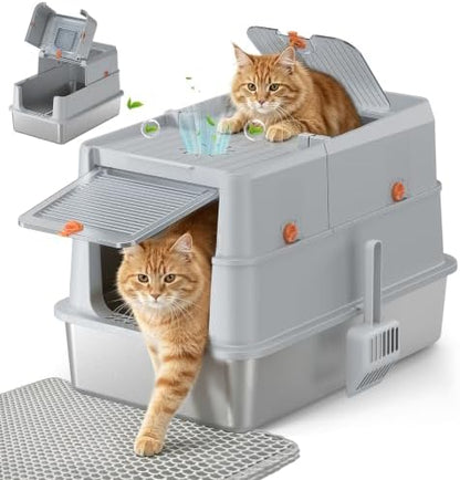 XXL Stainless Steel Litter Box by Unknown