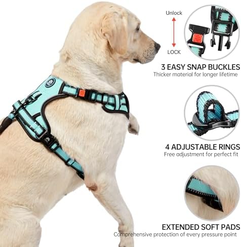 NESTROAD Dog Harness for Small Sized Dog, No Pull Dog Vest Harness Set - Image 4