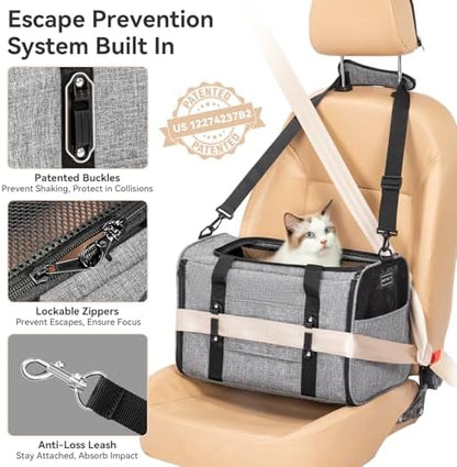 PETSFIT Cat Carrier Soft with Patented Safety Buckles, Safe - Image 3
