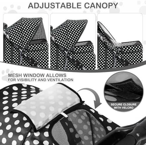 MoNiBloom Pet Stroller for Small/Medium Dogs and Cats - Image 4
