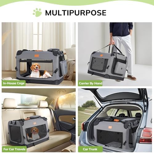 Morpilot 32-inch Portable Collapsible Dog Crate - Image 4
