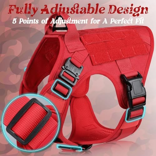 rabbitgoo Tactical Dog Harness for Large, Heavy Duty Military No Pull Vest - Image 6