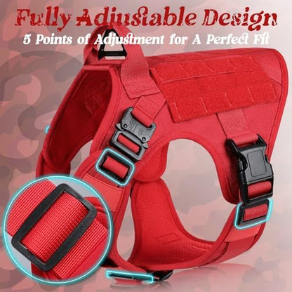 rabbitgoo Tactical Dog Harness for Medium, Heavy Duty Military No Pull Vest - Image 6