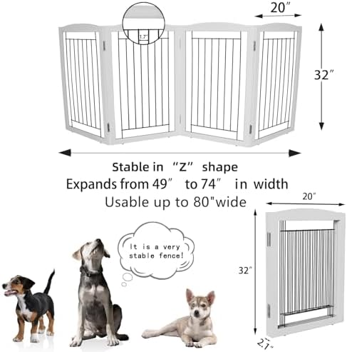 ZJSF Freestanding Foldable Dog Gate - Image 6