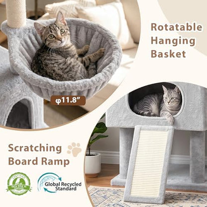 Gitelsnour Cat Tree, 78.7'' Cat Tower, 2 Big Condos - Image 5