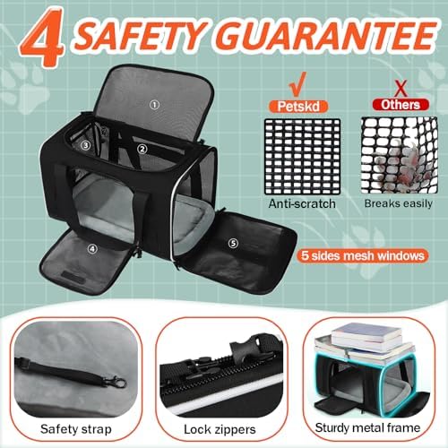 Petskd Small Pet Carrier 18"x13"x9.5" - Image 6