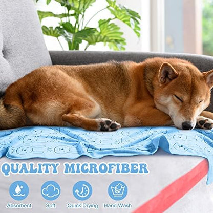 Peryiter 8 Pcs Dog Drying Towels Bulk 55'' x 28'' Pet Grooming Absorbent - Image 5