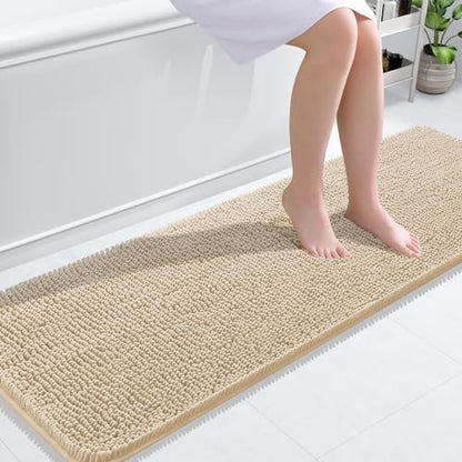 OLANLY Bathroom Runner Rugs 59x20, Extra Soft Absorbent Chenille Bath Rugs by OLANLY