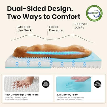 OhGeni Orthopedic Waterproof Large Dog Bed, Memory Foam, 41 inch - Image 4