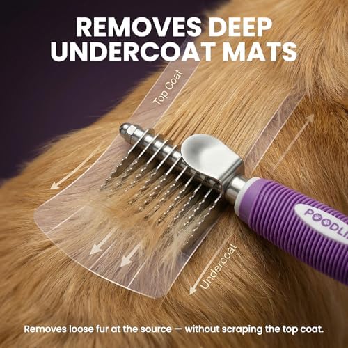 Poodle Dematting Fur Rake Comb Brush - Image 2