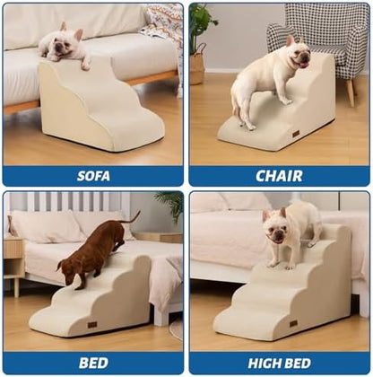 Aodisman Dog Steps for Bed or Couch, 4-Step Pet Stairs Ramp for Small Dogs - Image 5