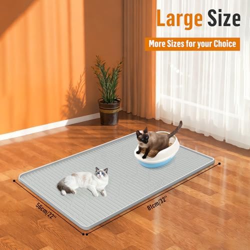Silicone Cat Litter Box Mat 32"x 22" Extra Large Cat Rubber Mat - Image 6