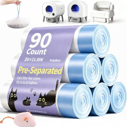90 Count 26"x11.8" Cat Litter Box Bags Liners by KropBom