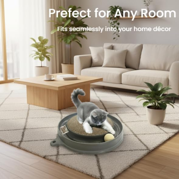 AUOON Cat Scratcher Toy with Ball Track - Image 2