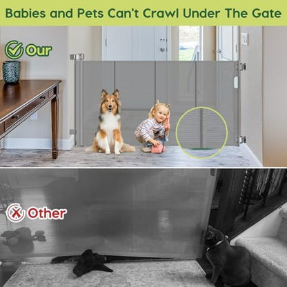 Reinforced 55" Wide Retractable Dog Gate - Image 4