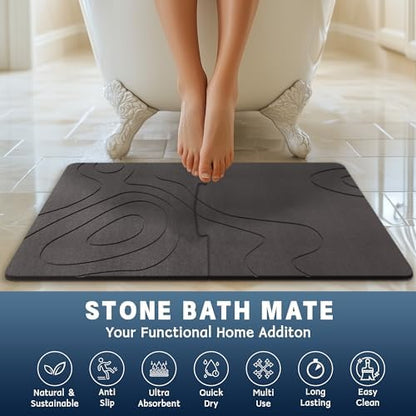 30*20 Stone Bath Mat Diatomaceous Earth Shower Mat - Image 4