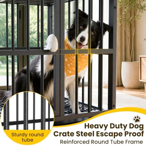 38 Inch Heavy Duty Dog Crate for Small Dogs, Escape Proof - Image 2