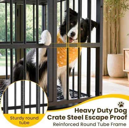 38 Inch Heavy Duty Dog Crate for Small Dogs, Escape Proof - Image 2