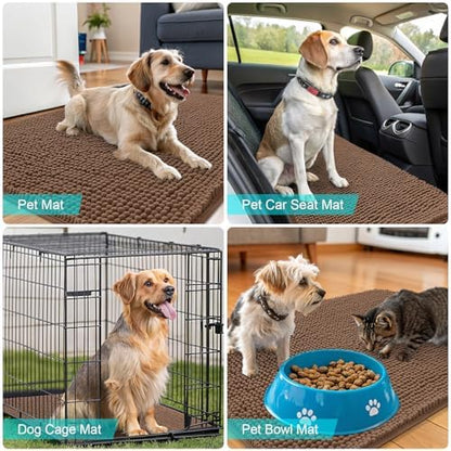 OLANLY Dog Door Mat for Muddy Paws 59x24, Super Absorbent Chenille Mud Mat - Image 7