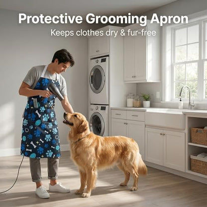 2 Pack Dog Grooming Waterproof Apron - Image 4