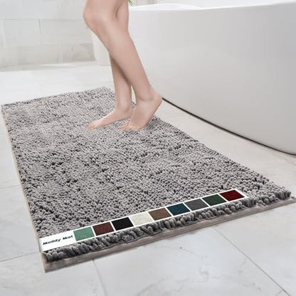 Muddy Mat® | Chenille Bathroom Rugs Quick Dry Microfiber Mats Non Slip Washable by MuddyMat%C2%AE