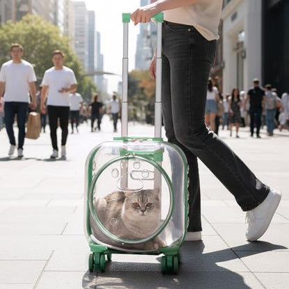 Cat Carrier with Wheels, Rolling Hard Shell Pet Carrier - Image 2
