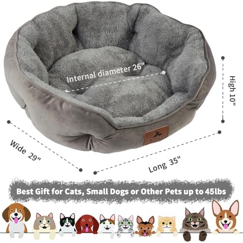 Asvin Large Dog Bed for Large Dogs, Cat Beds for Indoor Cats, Pet Bed for Puppy - Image 3