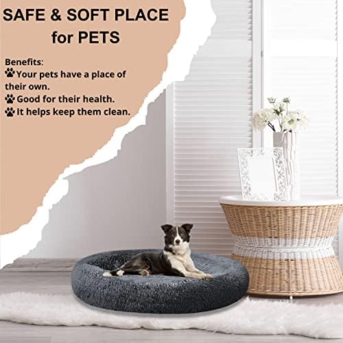 SAVFOX 54 inches Calming Donut Dog Bed - Image 6