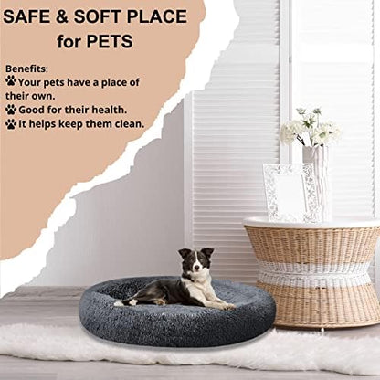 SAVFOX 54 inches Calming Donut Dog Bed - Image 6