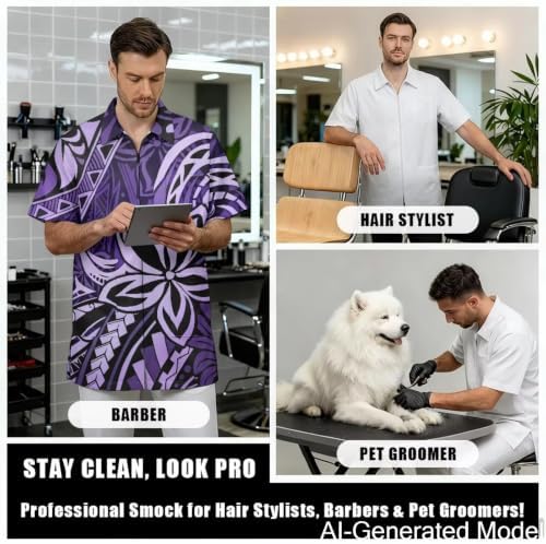 Professional Grooming Smock Unisex, Water Resistant Anti-Static - Image 4