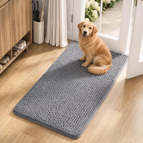 Ophanie Dark Grey Door Mat Runner 40x24, Muddy Mats by Ophanie