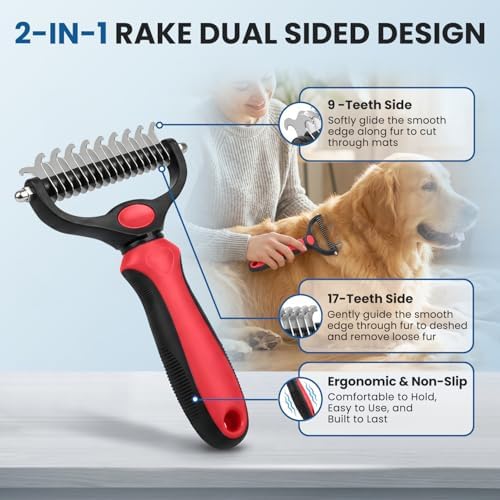 Pet Grooming Rake for Dogs and Cats - Image 2